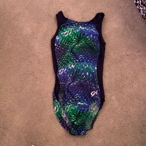 Blue and green GK leotard size medium